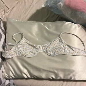 White and Yellow floral underwire bikini top LA Hearts by Pacsun